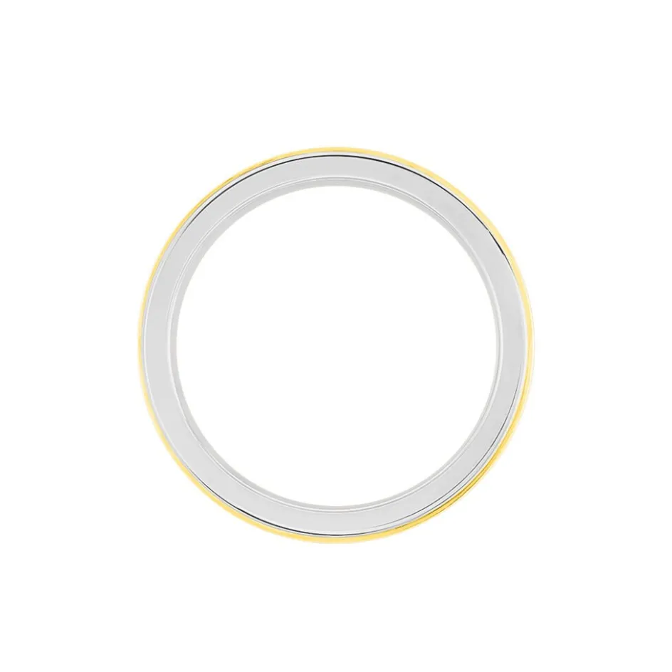 Histoire d'Or Alliance Shirlee Ruban Plat Or Bicolore* Bijoux Personnalisés|Bagues