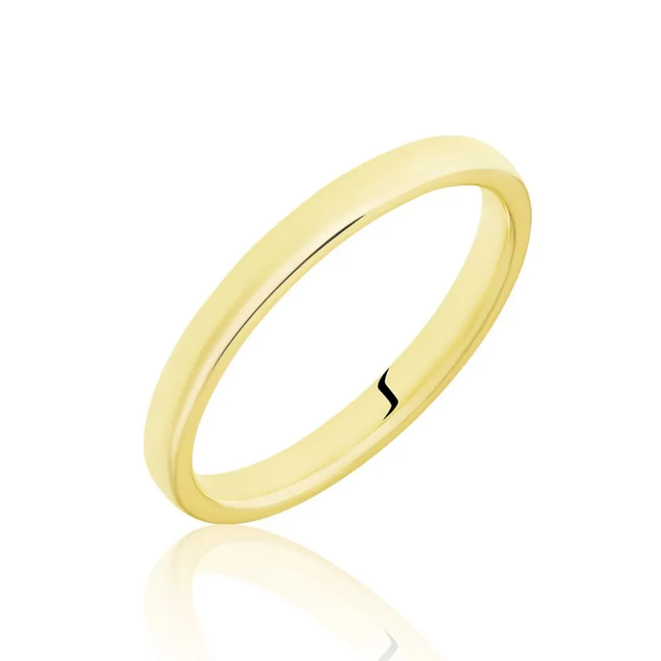 Clearance Histoire d'Or Alliance Sirona Demi Jonc Confort or blanc