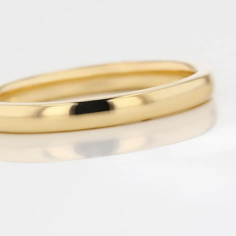 Clearance Histoire d'Or Alliance Sirona Demi Jonc Confort or blanc