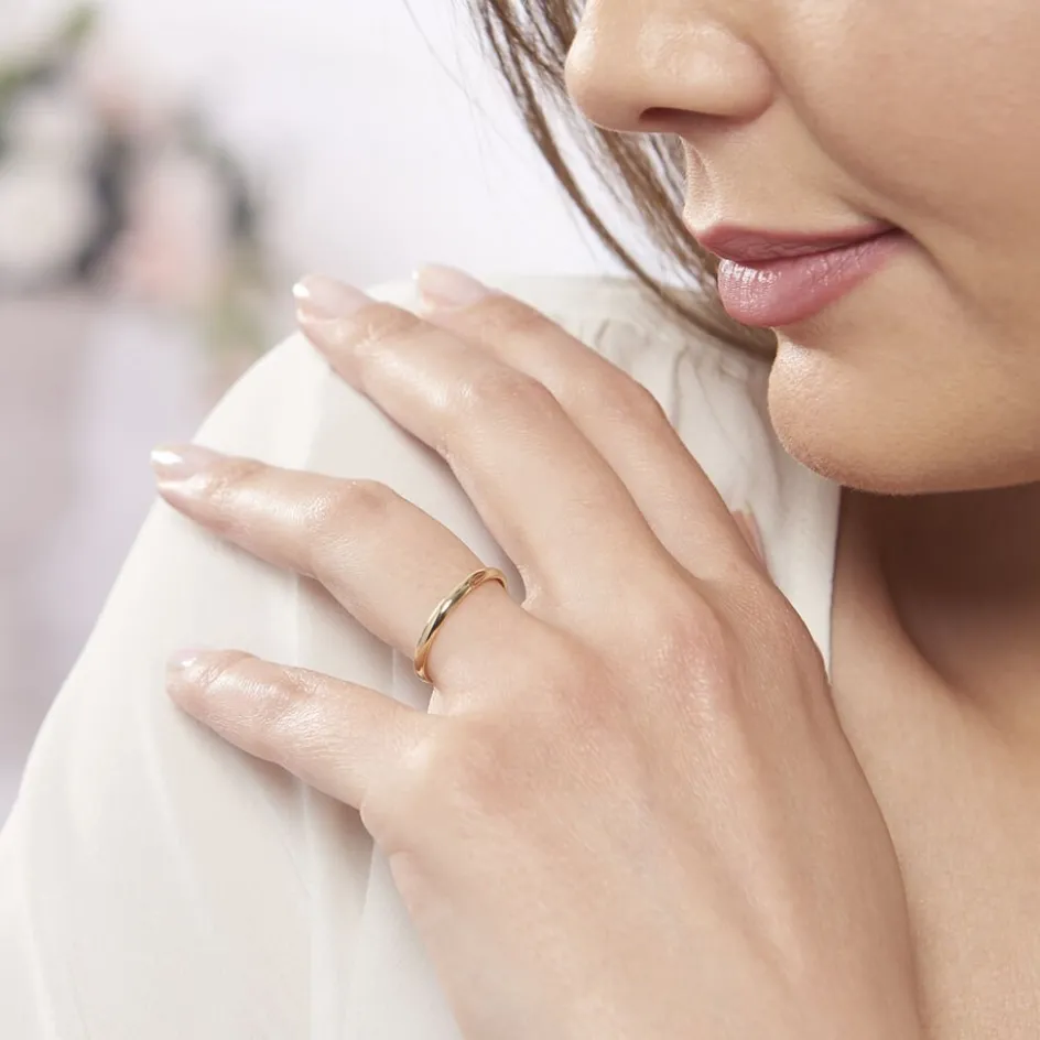 Discount Histoire d'Or Alliance Sonia Demi Jonc Confort or jaune