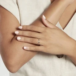 Clearance Histoire d'Or Alliance Tyssia Ruban Plat Or Bicolore