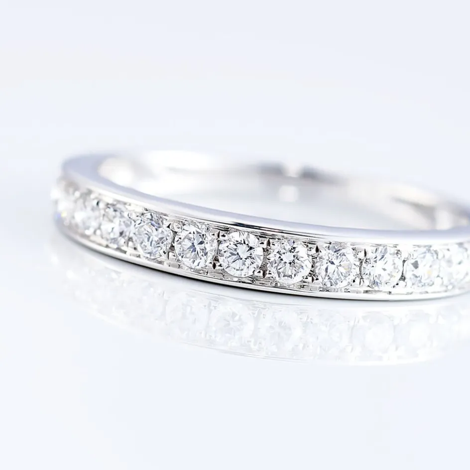 Outlet Histoire d'Or Alliance Valentine Or Blanc Diamant Synthetique