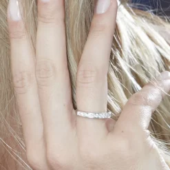 Outlet Histoire d'Or Alliance Valentine Or Blanc Diamant Synthetique