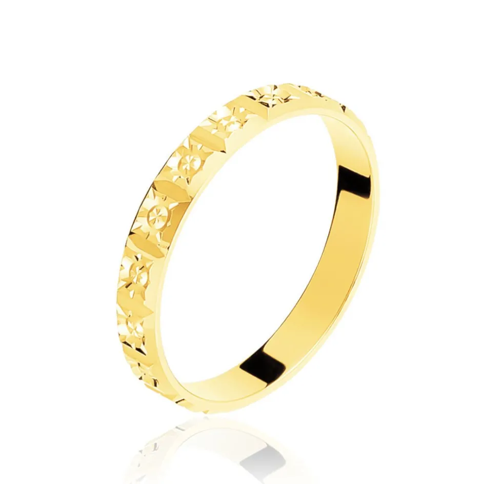 Sale Histoire d'Or Alliance Venessa Ruban Plat Or Jaune