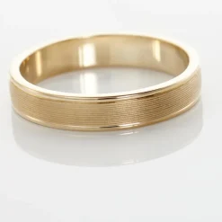 Histoire d'Or Alliance Zeus Ruban Plat Or Jaune* Bijoux Personnalisés|Bagues