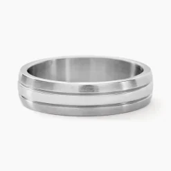 Clearance Histoire d'Or Bague Acier Blanc John