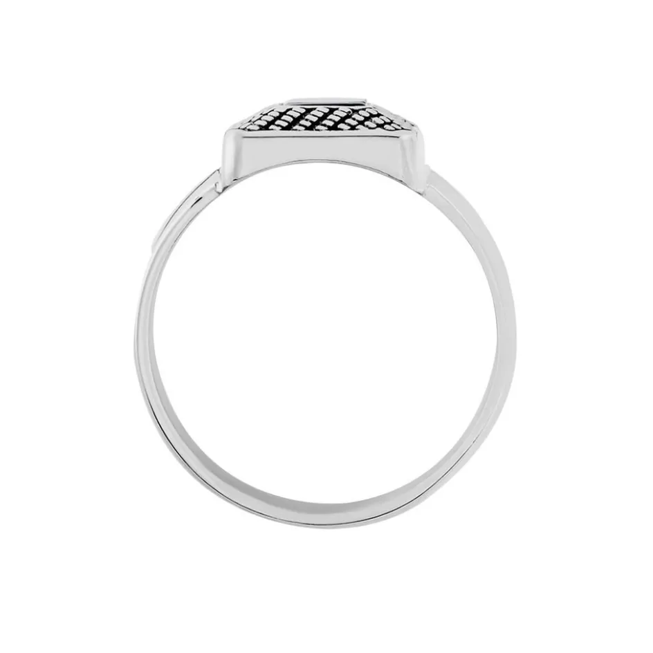 Clearance Histoire d'Or Bague Acier Vieillie Antonny Agate