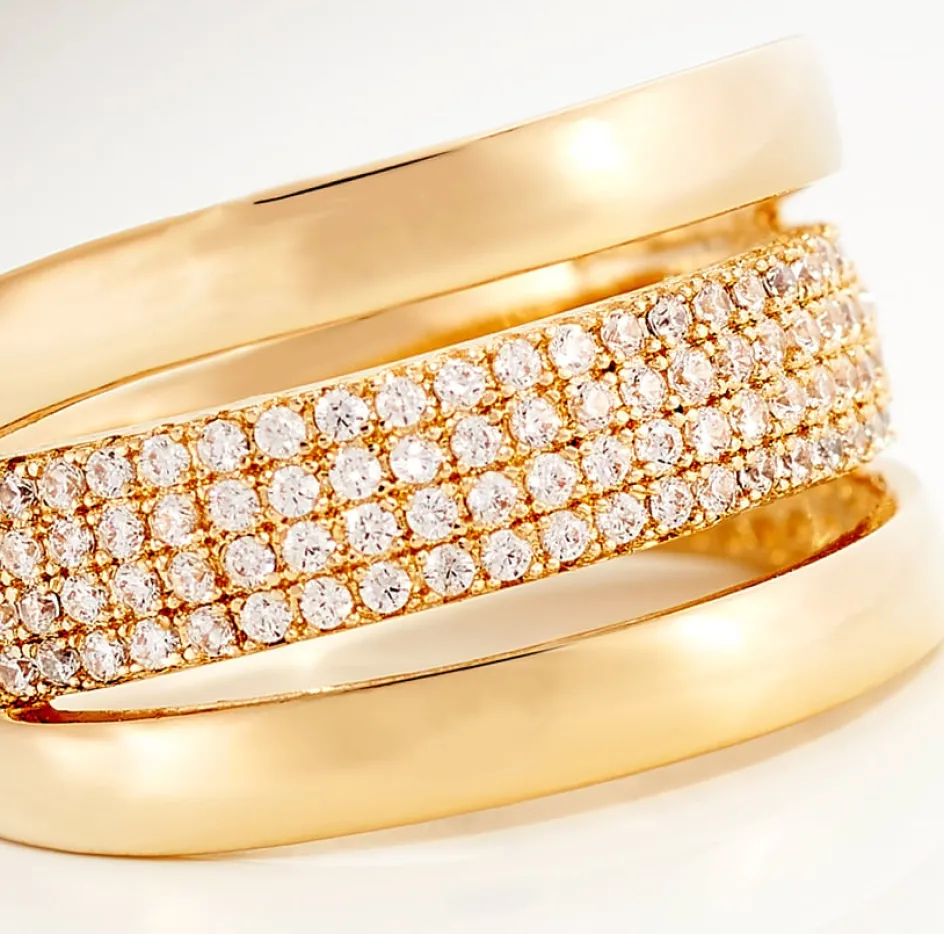 Outlet Histoire d'Or Bague Adelicia Plaqué Or Jaune Oxyde De Zirconium