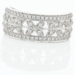 Clearance Histoire d'Or Bague Aella Or Blanc Oxyde De Zirconium