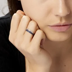 Histoire d'Or Bague Agapanthe Or Blanc Saphir Et Diamant* Bagues|Bagues Avec Pierre