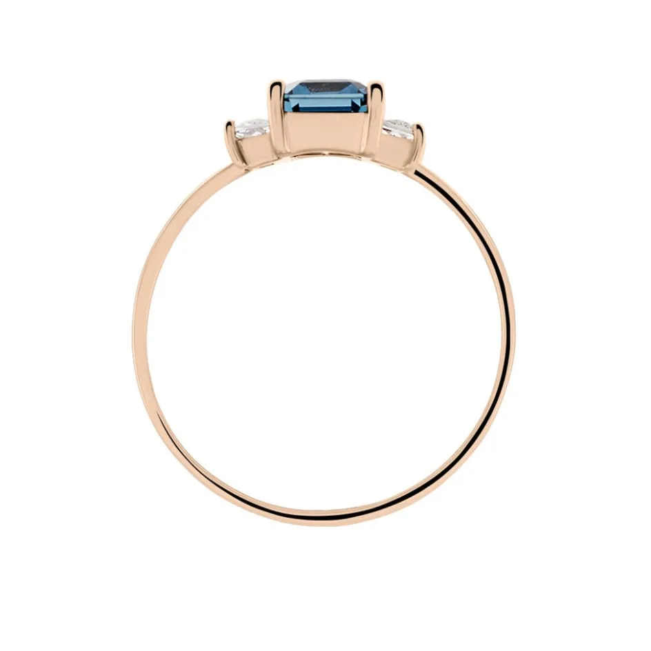 Histoire d'Or Bague Aimie Or Rose Topaze Et Oxyde De Zirconium