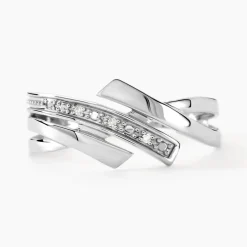 Discount Histoire d'Or Bague Ainhoa or blanc diamant