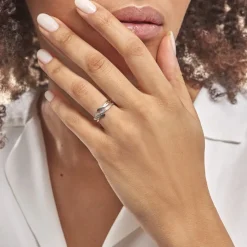 Discount Histoire d'Or Bague Ainhoa or blanc diamant