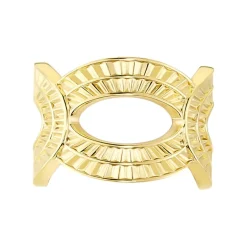 Outlet Histoire d'Or Bague Ajustable Agostino Acier Doré