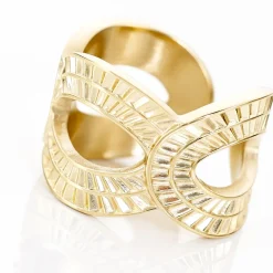 Outlet Histoire d'Or Bague Ajustable Agostino Acier Doré