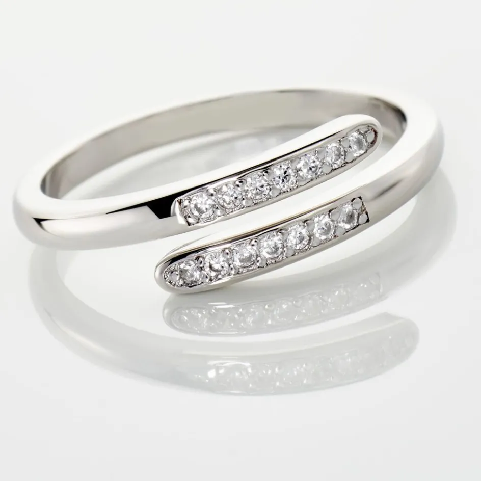 Outlet Histoire d'Or Bague Ajustable Mendel Argent Blanc Oxyde De Zirconium