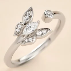 Histoire d'Or Bague Alill Argent Blanc Oxyde De Zirconium* Bagues|Bagues Fantaisie