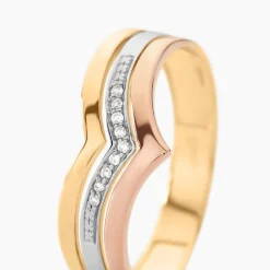 Clearance Histoire d'Or Bague Alix Or Tricolore Diamant