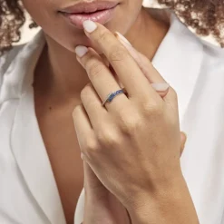 Histoire d'Or Bague Amelie Or Blanc Saphir Et Diamant* Bagues|Bagues Avec Pierre