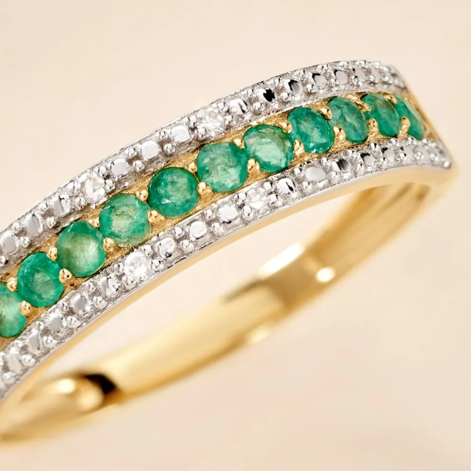 Histoire d'Or Bague Amias Or Jaune Emeraude Diamant* Bagues|Bagues Avec Pierre