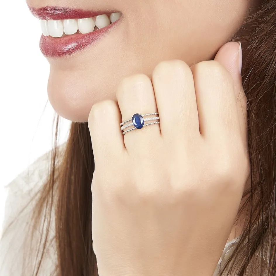 Histoire d'Or Bague Andrea Or Blanc Saphir Et Diamant* Bagues|Bagues Avec Pierre