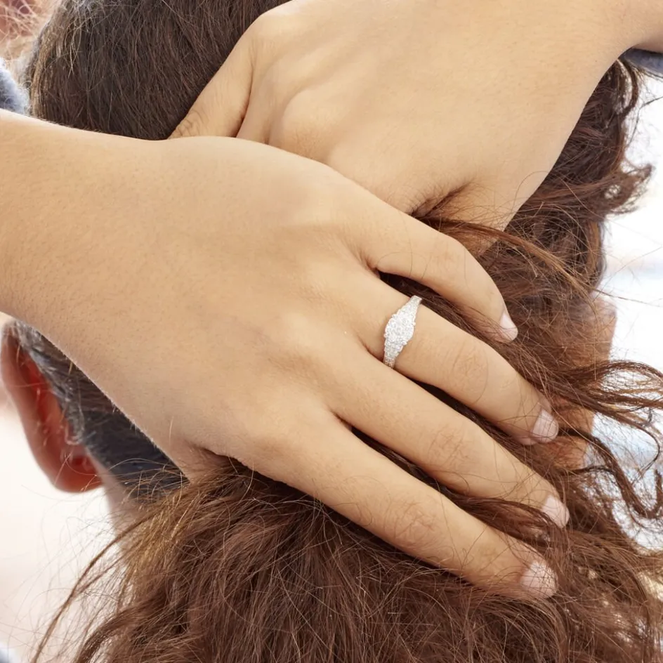 Histoire d'Or Bague Andreas Or Blanc Diamant* Bagues|Bagues Avec Pierre