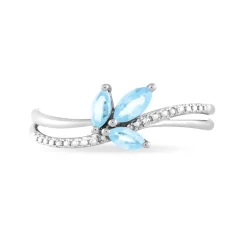 Histoire d'Or Bague Angie Or Blanc Topaze Et Diamant* Bagues|Bagues Avec Pierre