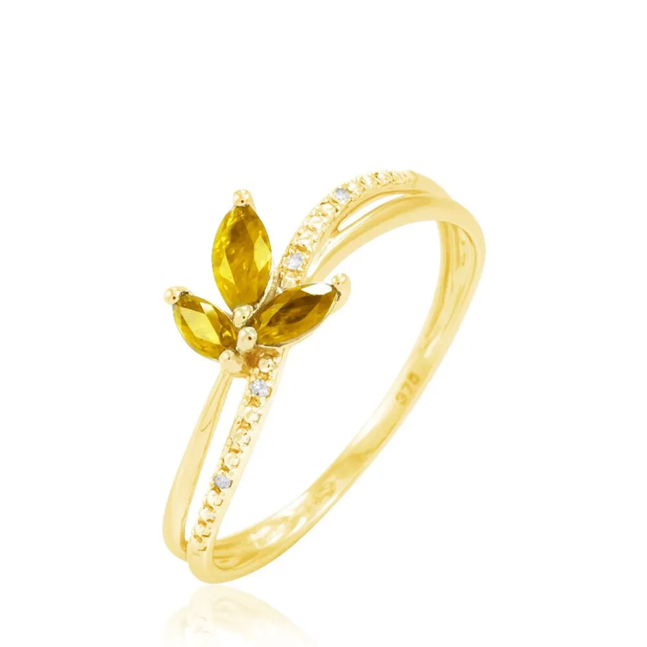 Histoire d'Or Bague Angie Or Jaune Citrine Et Diamant* Bagues|Bagues Avec Pierre