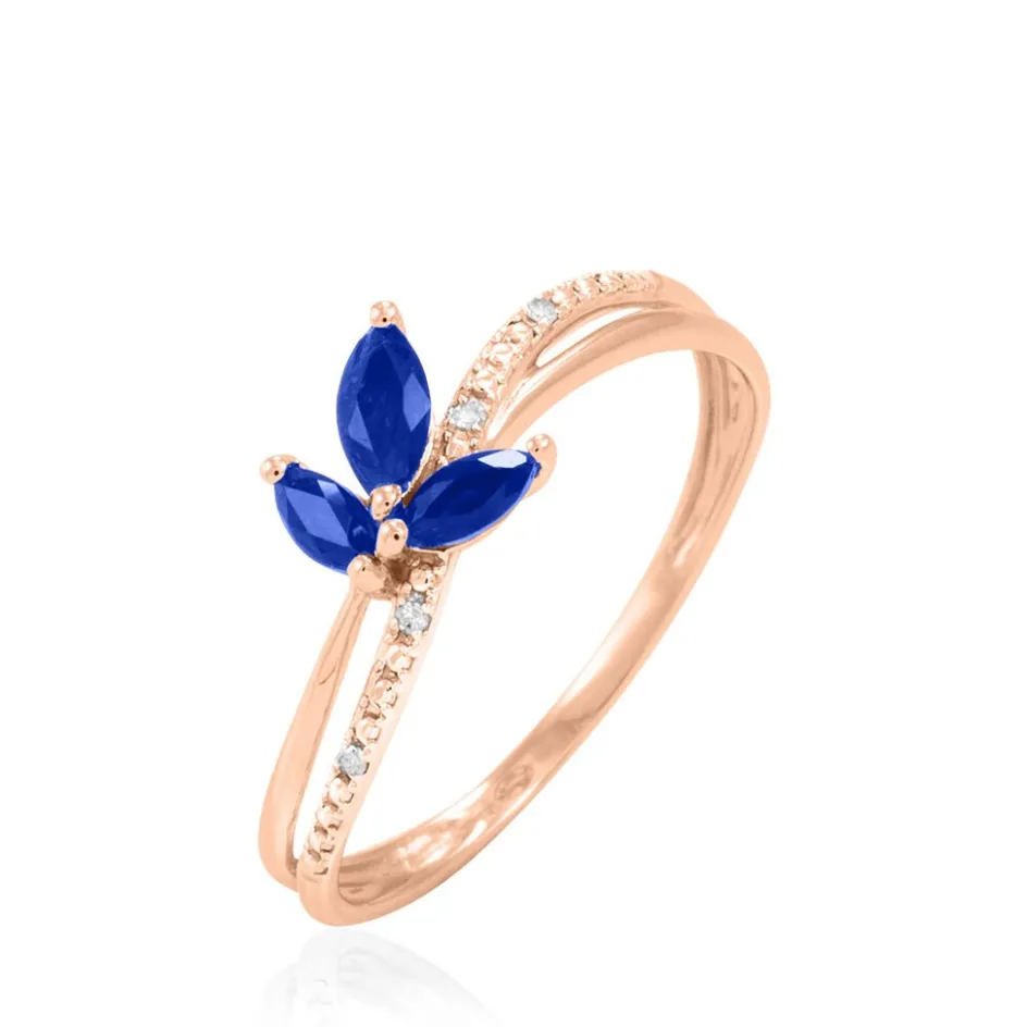 Histoire d'Or Bague Angie Or Rose Saphir Et Diamant* Bagues|Bagues Avec Pierre