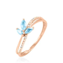 Clearance Histoire d'Or Bague Angie Or Rose Topaze Et Diamant