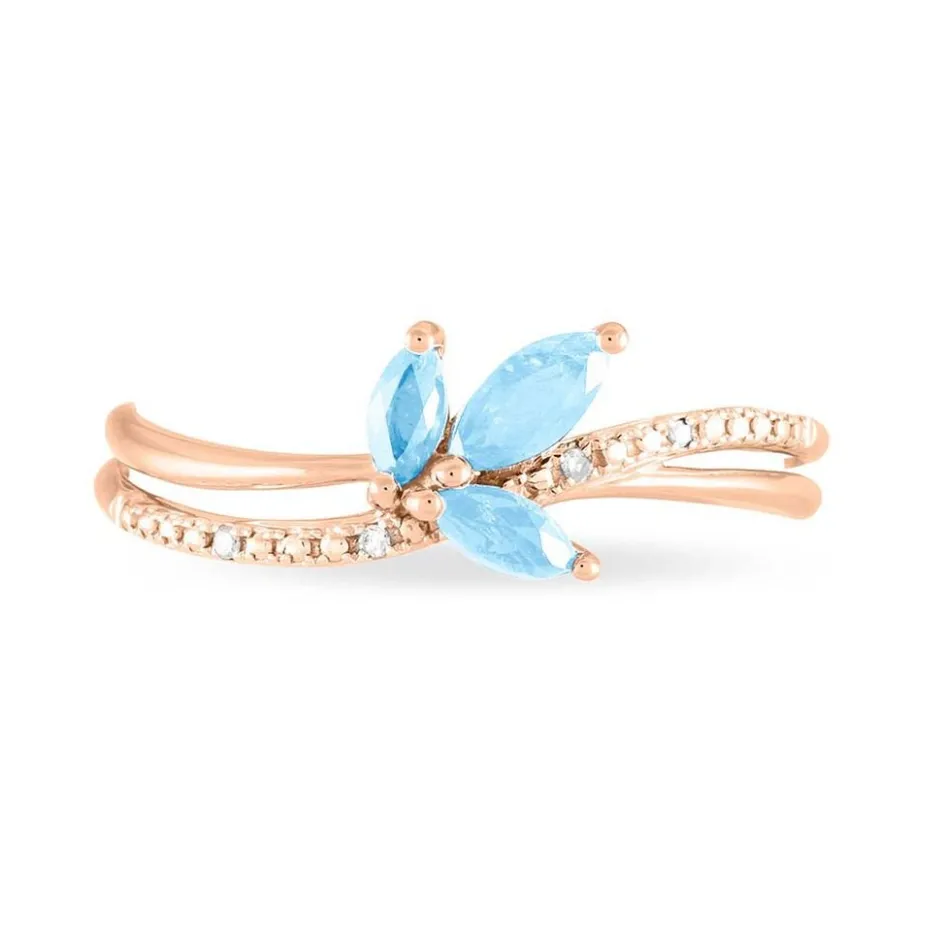 Clearance Histoire d'Or Bague Angie Or Rose Topaze Et Diamant