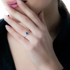 Discount Histoire d'Or Bague Anja Et Diamant or blanc saphir