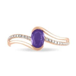 Histoire d'Or Bague Anja Or Rose Amethyste Et Diamant* Bagues|Bagues Avec Pierre