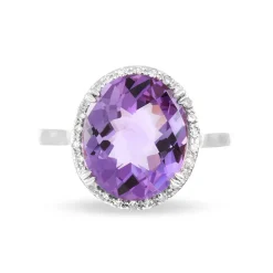 Histoire d'Or Bague Anna Or Blanc Amethyste Et Diamant