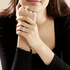 Histoire d'Or Bague Annoncia Or Blanc Diamant* Bagues|Bagues Avec Pierre