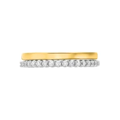 Histoire d'Or Bague Apia Argent Bicolore Oxyde De Zirconium