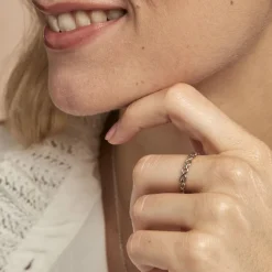 Outlet Histoire d'Or Bague Aquila Argent Blanc