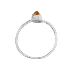 Discount Histoire d'Or Bague Argent Blanc Accorus Ambre