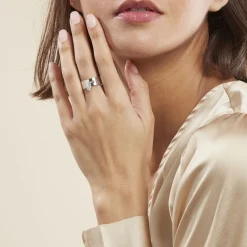 Histoire d'Or Bague Argent Blanc Ainslie Oxyde De Zirconium* Bagues|Bagues Fantaisie
