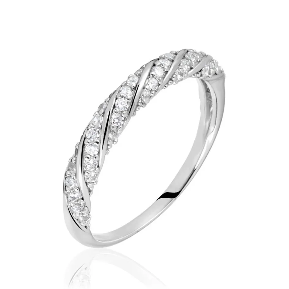 Histoire d'Or Bague Argent Blanc Clayton Oxydes De Zirconium* Bagues|Bagues Fantaisie