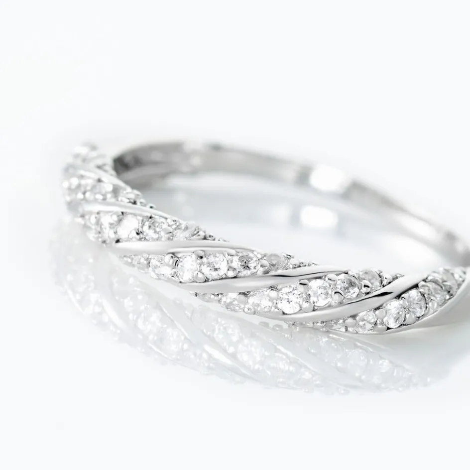 Histoire d'Or Bague Argent Blanc Clayton Oxydes De Zirconium* Bagues|Bagues Fantaisie