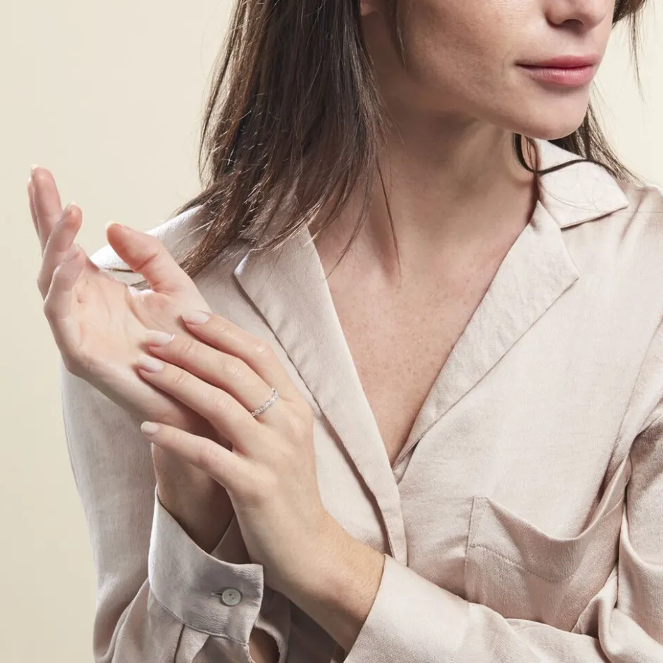 Outlet Histoire d'Or Bague Argent Blanc Coby Oxydes De Zirconium