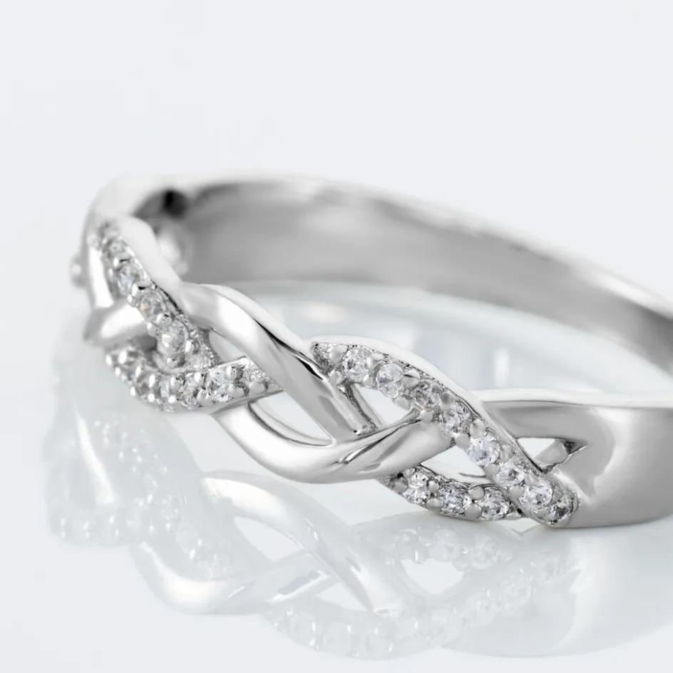 Histoire d'Or Bague Argent Blanc Cyriaca Oxydes De Zirconium* Bagues|Bagues Fantaisie