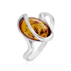 Histoire d'Or Bague Argent Blanc Leeloo Ambre* Bagues|Bagues Fantaisie