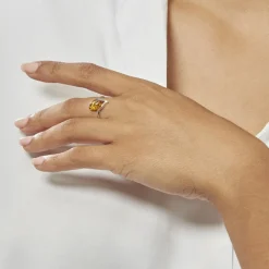 Histoire d'Or Bague Argent Blanc Nailla Ambre* Bagues|Bagues Fantaisie