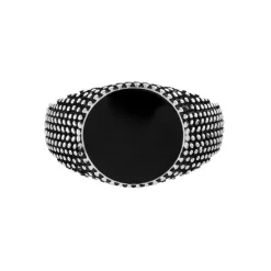 Histoire d'Or Bague Argent Blanc Tom Email Noir