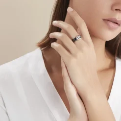 Histoire d'Or Bague Argent Blanc Valérie Oxyde De Zirconium Et Céramique