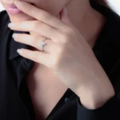 Histoire d'Or Bague Arista Or Blanc Oxyde De Zirconium* Bagues|Bagues Avec Pierre