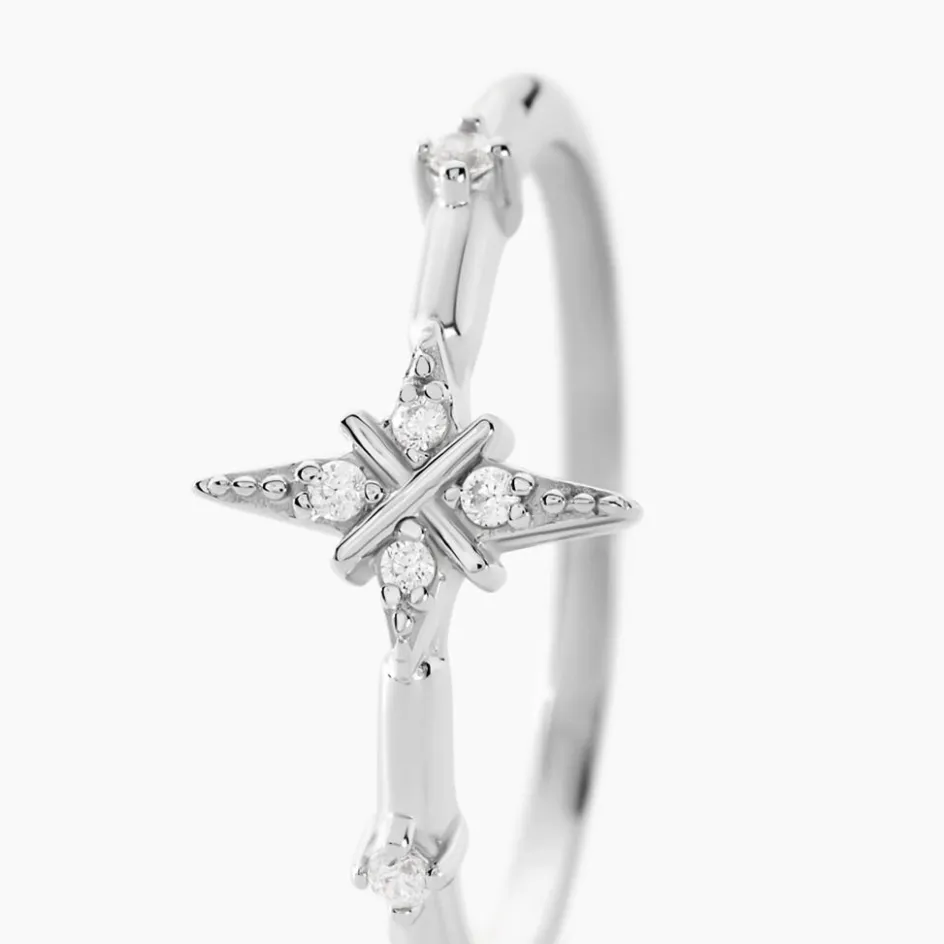 Histoire d'Or Bague Astre Precieux Argent Blanc Oxyde De Zirconium* Bagues|Bagues Fantaisie