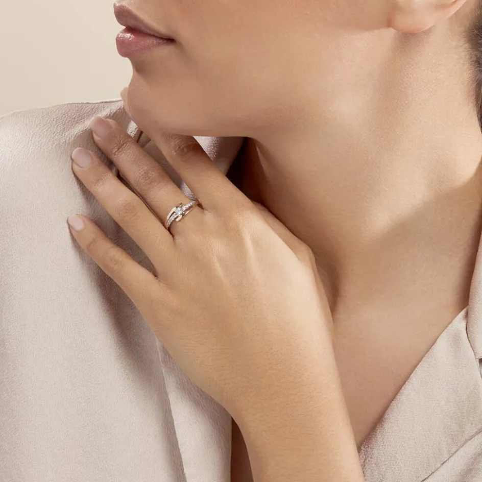 Discount Histoire d'Or Bague Auberi Plaqué Or Jaune Oxyde De Zirconium